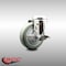 Service Caster 4 Inch 316SS Gray Polyurethane Wheel Swivel Bolt Hole Caster with Brake SCC SCC-SS316BH20S414-PPUB-TLB - alternate 5